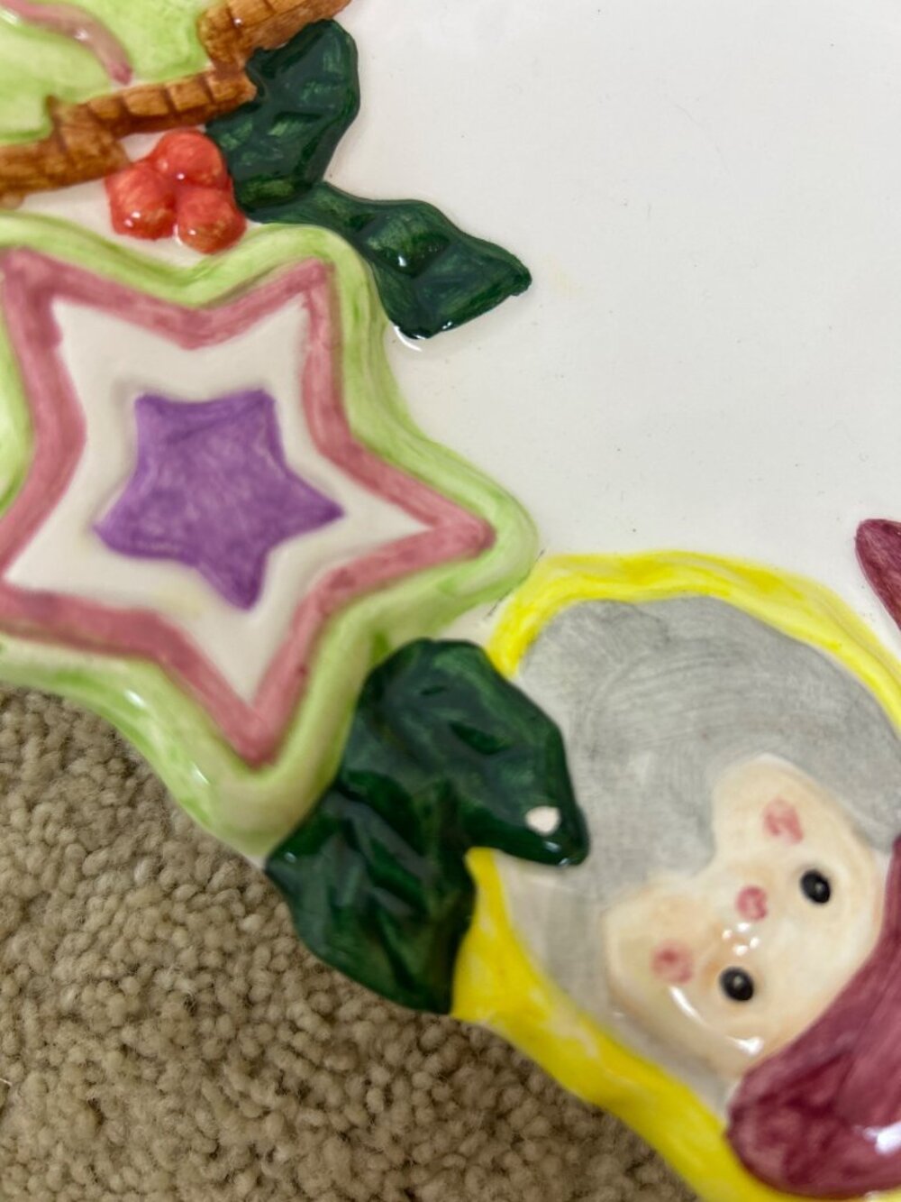 Nantucket Christmas Plate Santa Teddy Bear Ceramic Holiday Collectible Decor - Picture 7 of 9